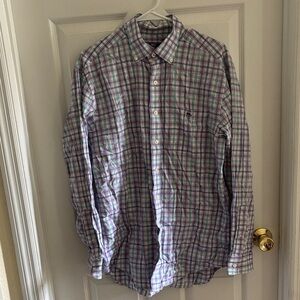 Vineyard Vines Purple and Green Plaid Button-Down Shirt Size M (Like new)